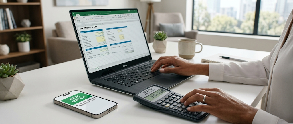 A borrower comparing rates from multiple student loan refinance companies.